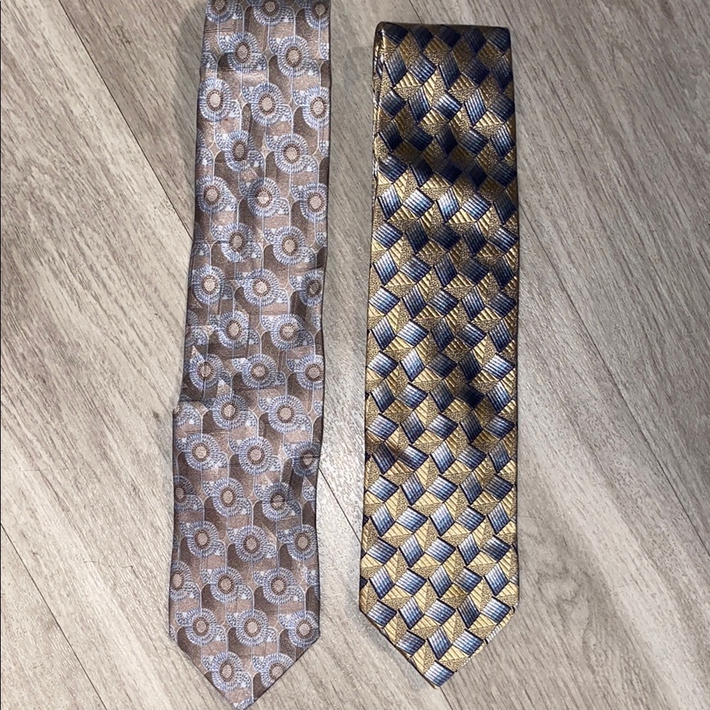 2 ermenegildo zegna silk ties